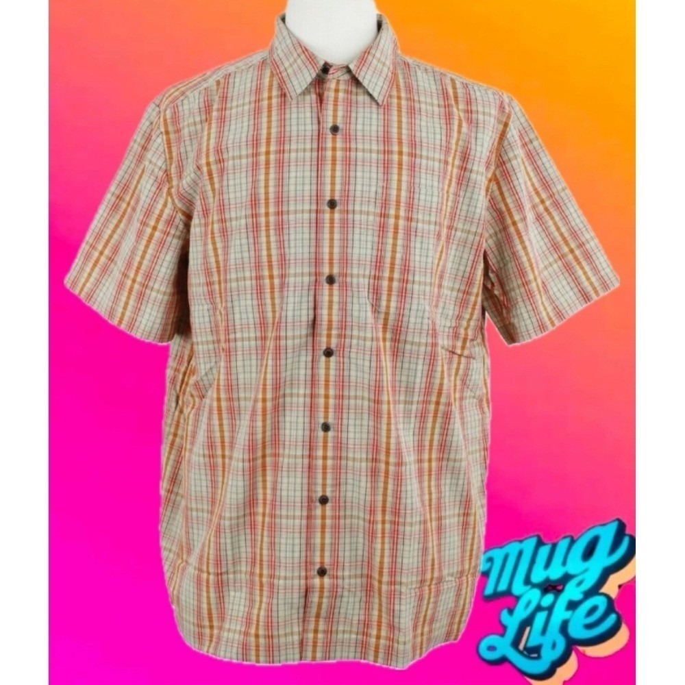 5.11 Tactical Series Shirt Mens‎ Large Red Check Vented Hiking Pockets Outdoor